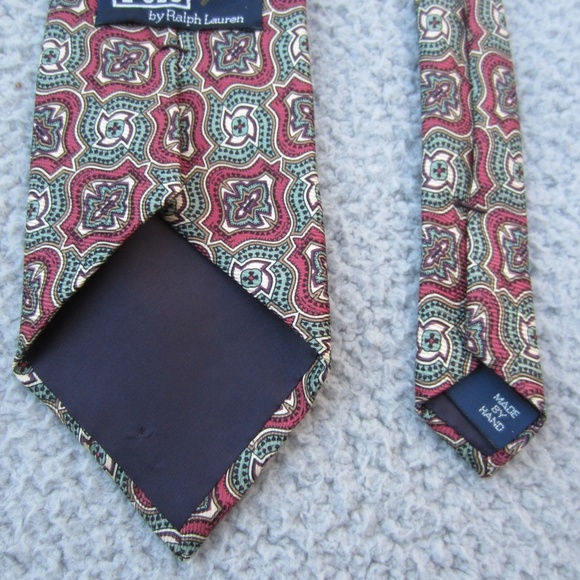 Polo Ralph‎ Lauren Vintage Handmade Ties Silk Floral Lot Of 3 made in USA - Picture 6 of 17